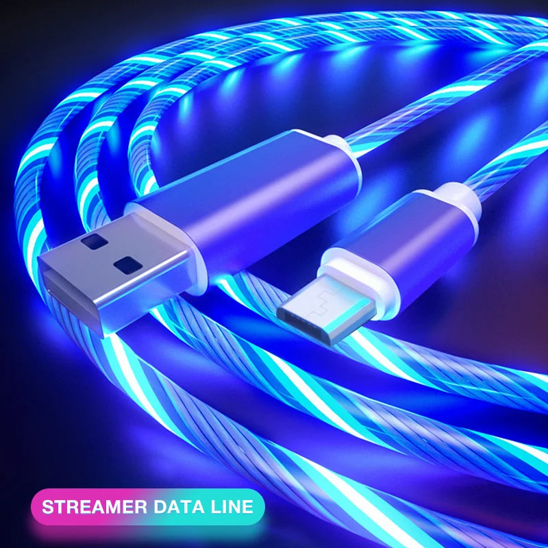 LED Light Glowing Charge Data Cable